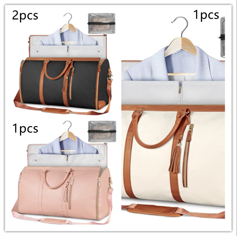 Bolsa de viaje de gran capacidad, bolso de mano para mujer, plegable, para traje, impermeable, para ropa