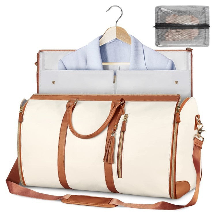 Bolsa de viaje de gran capacidad, bolso de mano para mujer, plegable, para traje, impermeable, para ropa