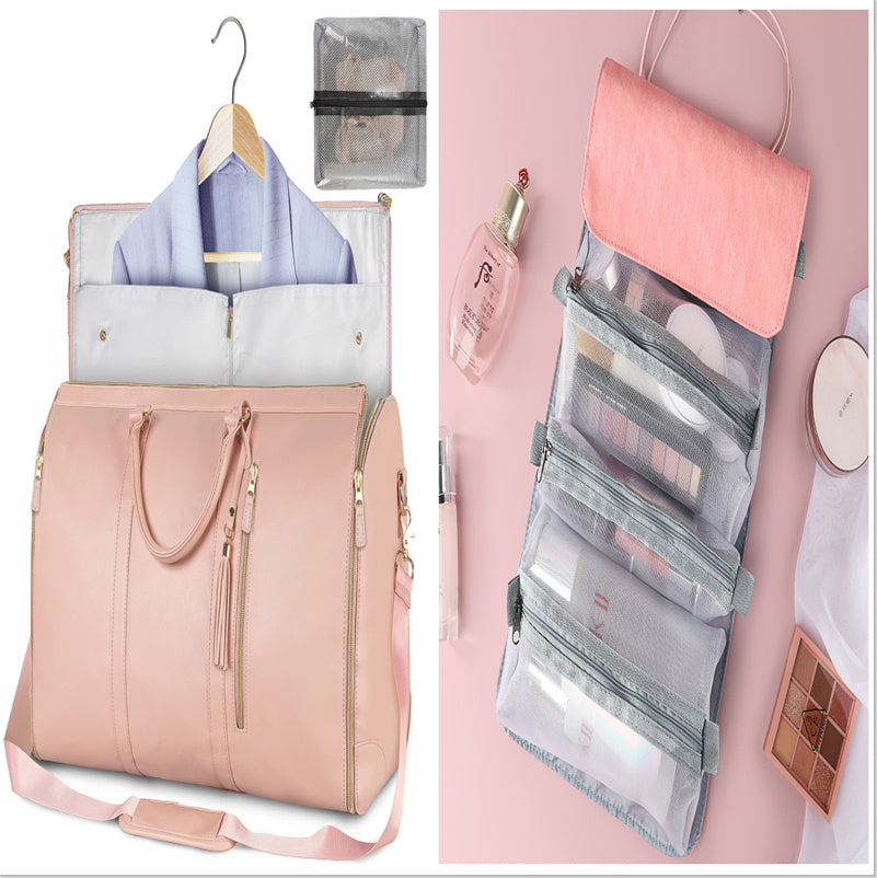 Bolsa de viaje de gran capacidad, bolso de mano para mujer, plegable, para traje, impermeable, para ropa