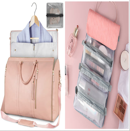 Bolsa de viaje de gran capacidad, bolso de mano para mujer, plegable, para traje, impermeable, para ropa