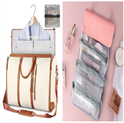 Bolsa de viaje de gran capacidad, bolso de mano para mujer, plegable, para traje, impermeable, para ropa