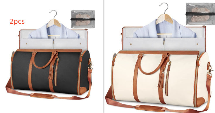 Bolsa de viaje de gran capacidad, bolso de mano para mujer, plegable, para traje, impermeable, para ropa