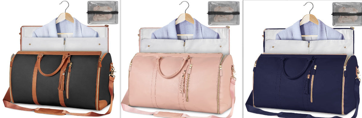 Bolsa de viaje de gran capacidad, bolso de mano para mujer, plegable, para traje, impermeable, para ropa