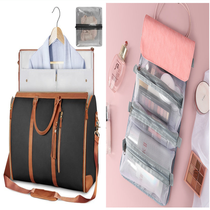 Bolsa de viaje de gran capacidad, bolso de mano para mujer, plegable, para traje, impermeable, para ropa