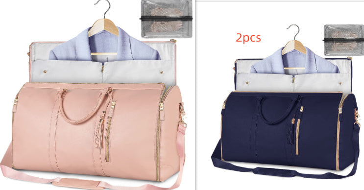 Bolsa de viaje de gran capacidad, bolso de mano para mujer, plegable, para traje, impermeable, para ropa