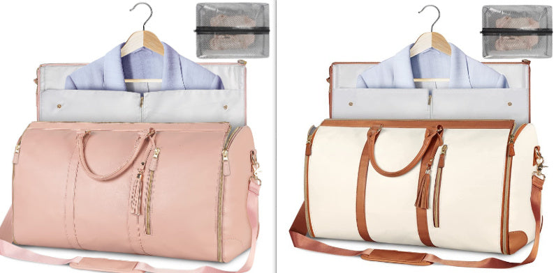 Bolsa de viaje de gran capacidad, bolso de mano para mujer, plegable, para traje, impermeable, para ropa