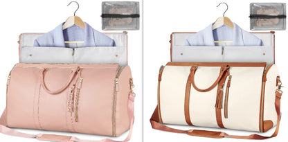 Bolsa de viaje de gran capacidad, bolso de mano para mujer, plegable, para traje, impermeable, para ropa