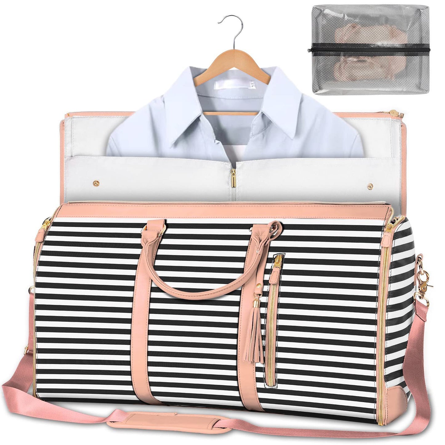Bolsa de viaje de gran capacidad, bolso de mano para mujer, plegable, para traje, impermeable, para ropa