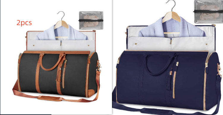 Bolsa de viaje de gran capacidad, bolso de mano para mujer, plegable, para traje, impermeable, para ropa
