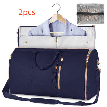 Bolsa de viaje de gran capacidad, bolso de mano para mujer, plegable, para traje, impermeable, para ropa