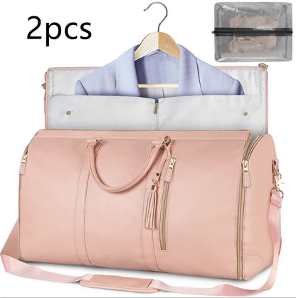Bolsa de viaje de gran capacidad, bolso de mano para mujer, plegable, para traje, impermeable, para ropa