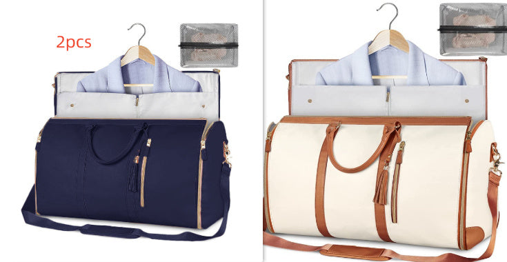 Bolsa de viaje de gran capacidad, bolso de mano para mujer, plegable, para traje, impermeable, para ropa