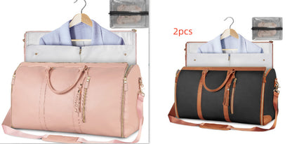 Bolsa de viaje de gran capacidad, bolso de mano para mujer, plegable, para traje, impermeable, para ropa
