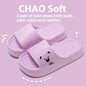 Bonitas zapatillas de casa con diseño de oso, de verano, a la moda, con suela gruesa, antideslizantes, para baño, para mujer y hombre, para parejas.