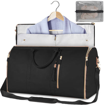 Bolsa de viaje de gran capacidad, bolso de mano para mujer, plegable, para traje, impermeable, para ropa