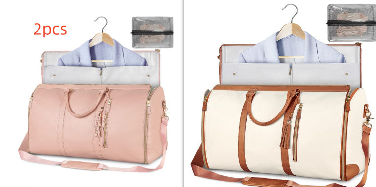 Bolsa de viaje de gran capacidad, bolso de mano para mujer, plegable, para traje, impermeable, para ropa