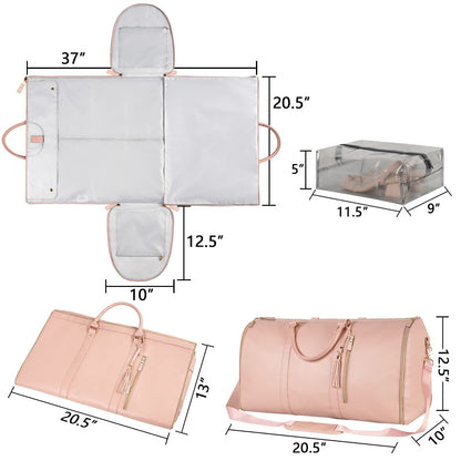 Bolsa de viaje de gran capacidad, bolso de mano para mujer, plegable, para traje, impermeable, para ropa