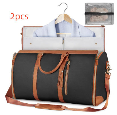 Bolsa de viaje de gran capacidad, bolso de mano para mujer, plegable, para traje, impermeable, para ropa