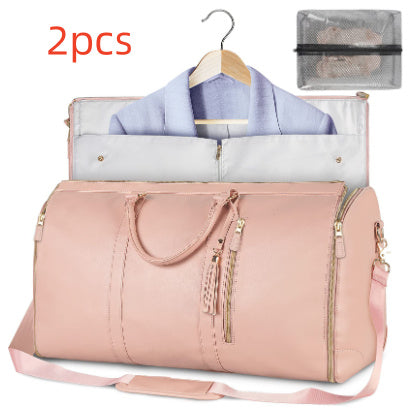 Bolsa de viaje de gran capacidad, bolso de mano para mujer, plegable, para traje, impermeable, para ropa