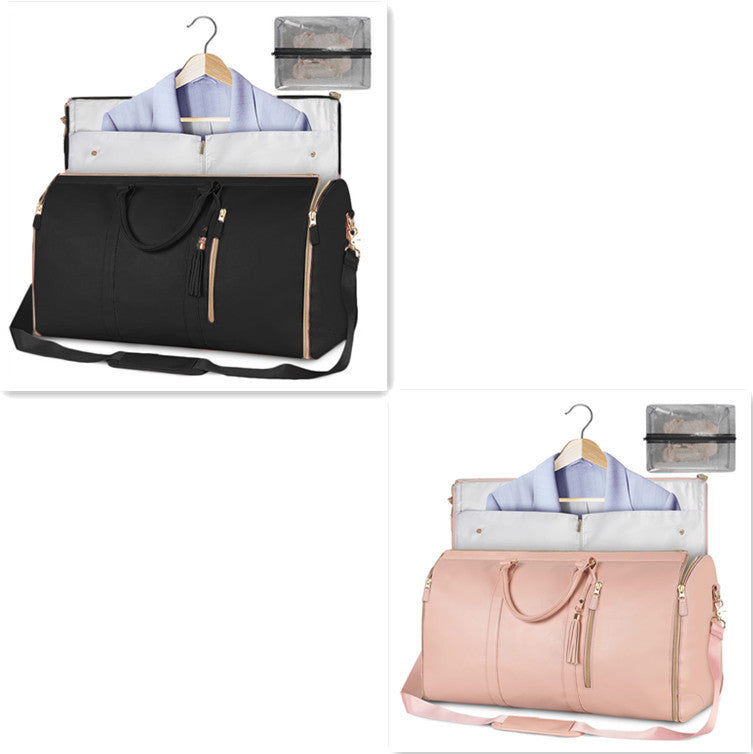 Bolsa de viaje de gran capacidad, bolso de mano para mujer, plegable, para traje, impermeable, para ropa
