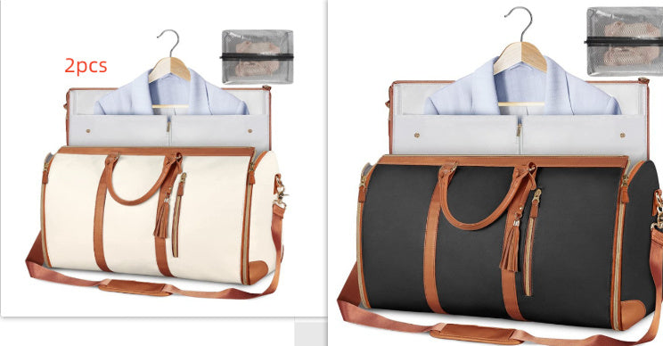 Bolsa de viaje de gran capacidad, bolso de mano para mujer, plegable, para traje, impermeable, para ropa