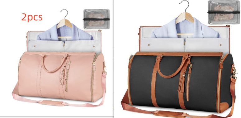 Bolsa de viaje de gran capacidad, bolso de mano para mujer, plegable, para traje, impermeable, para ropa