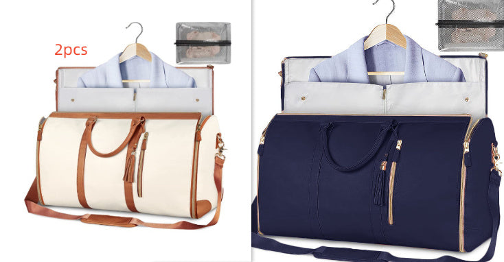 Bolsa de viaje de gran capacidad, bolso de mano para mujer, plegable, para traje, impermeable, para ropa