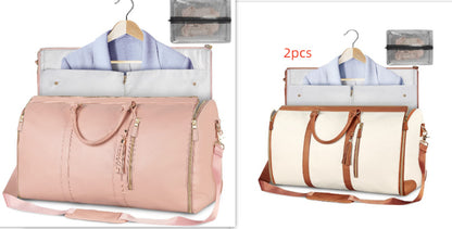 Bolsa de viaje de gran capacidad, bolso de mano para mujer, plegable, para traje, impermeable, para ropa