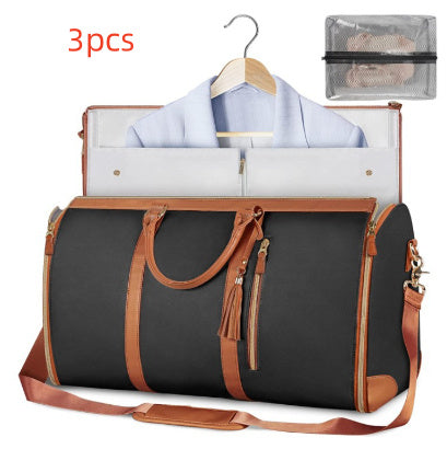 Bolsa de viaje de gran capacidad, bolso de mano para mujer, plegable, para traje, impermeable, para ropa