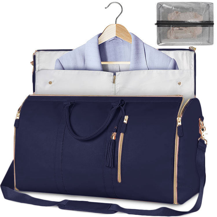 Bolsa de viaje de gran capacidad, bolso de mano para mujer, plegable, para traje, impermeable, para ropa