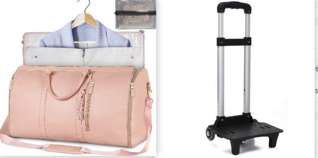 Bolsa de viaje de gran capacidad, bolso de mano para mujer, plegable, para traje, impermeable, para ropa