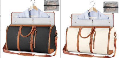 Bolsa de viaje de gran capacidad, bolso de mano para mujer, plegable, para traje, impermeable, para ropa