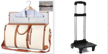 Bolsa de viaje de gran capacidad, bolso de mano para mujer, plegable, para traje, impermeable, para ropa