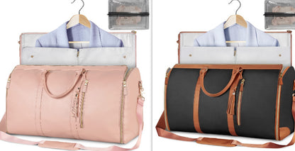 Bolsa de viaje de gran capacidad, bolso de mano para mujer, plegable, para traje, impermeable, para ropa