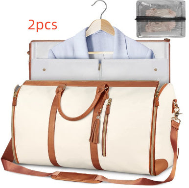 Bolsa de viaje de gran capacidad, bolso de mano para mujer, plegable, para traje, impermeable, para ropa