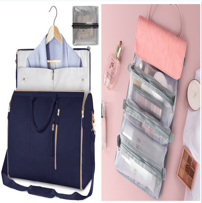Bolsa de viaje de gran capacidad, bolso de mano para mujer, plegable, para traje, impermeable, para ropa