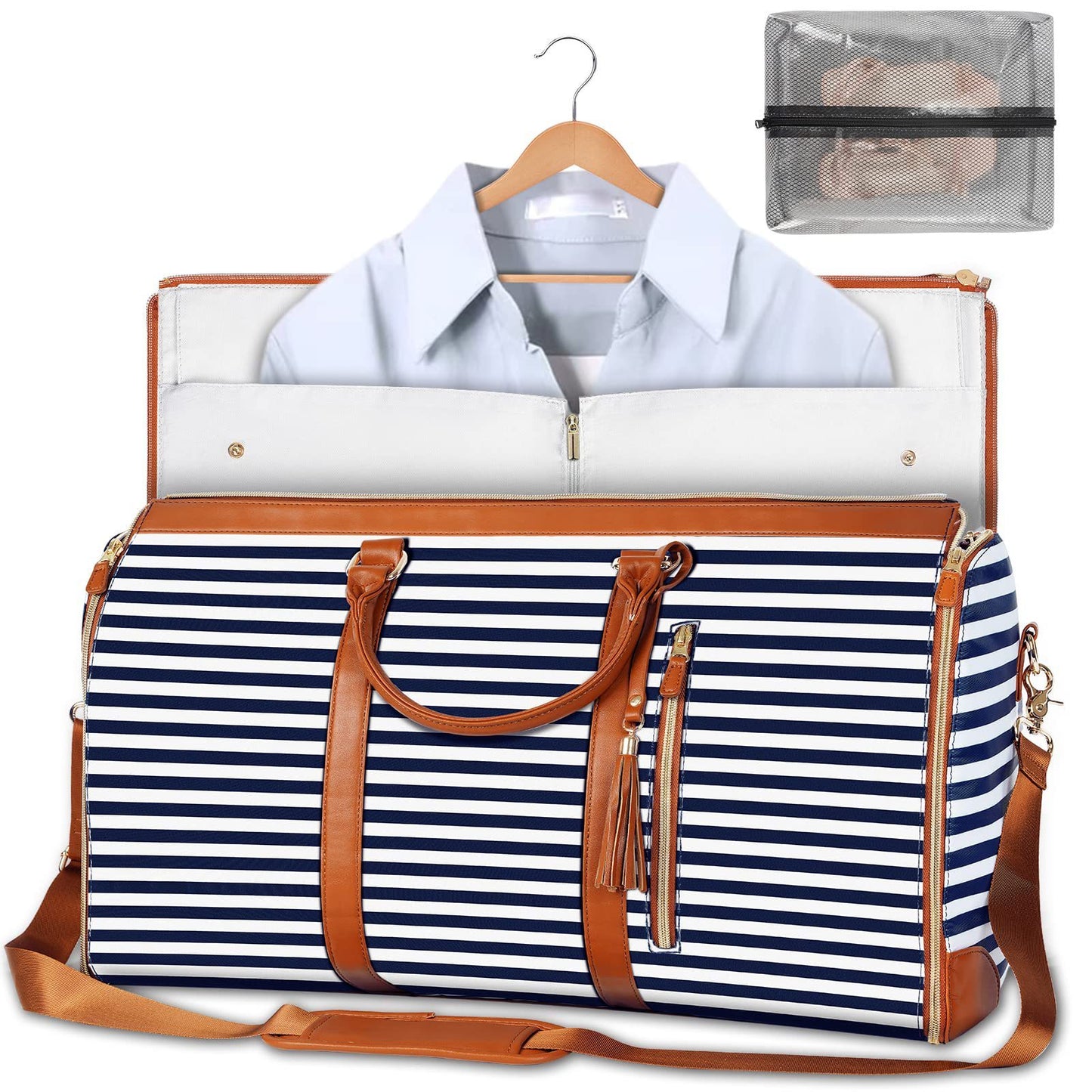 Bolsa de viaje de gran capacidad, bolso de mano para mujer, plegable, para traje, impermeable, para ropa