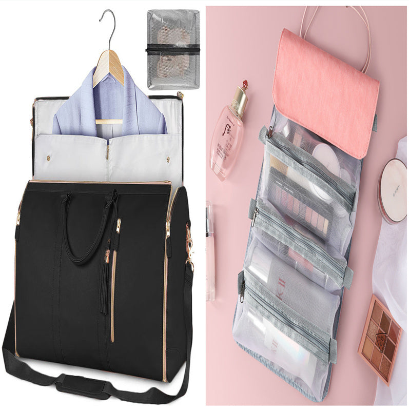 Bolsa de viaje de gran capacidad, bolso de mano para mujer, plegable, para traje, impermeable, para ropa