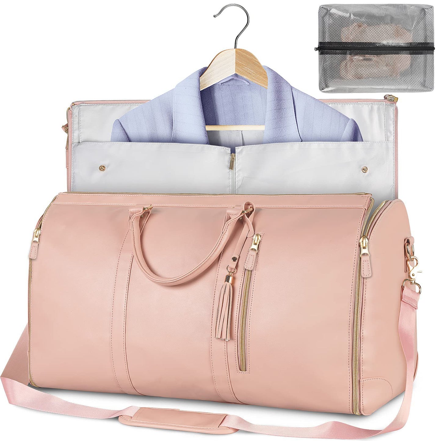 Bolsa de viaje de gran capacidad, bolso de mano para mujer, plegable, para traje, impermeable, para ropa